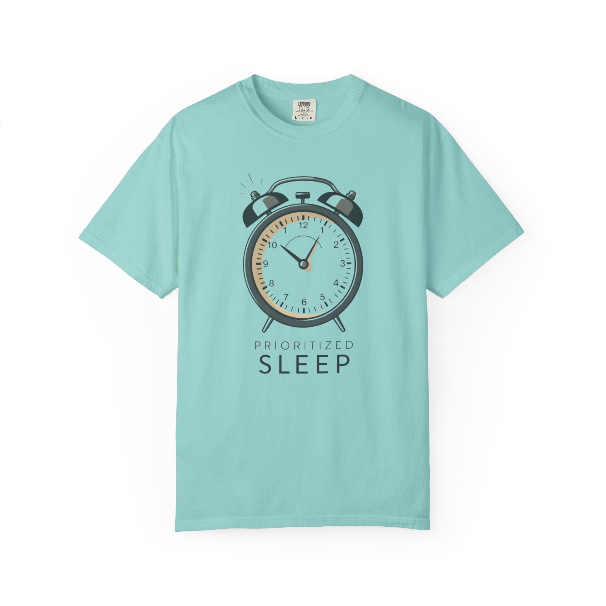 Prioritize Sleep T-Shirt — Retro Alarm Clock Graphic Tee