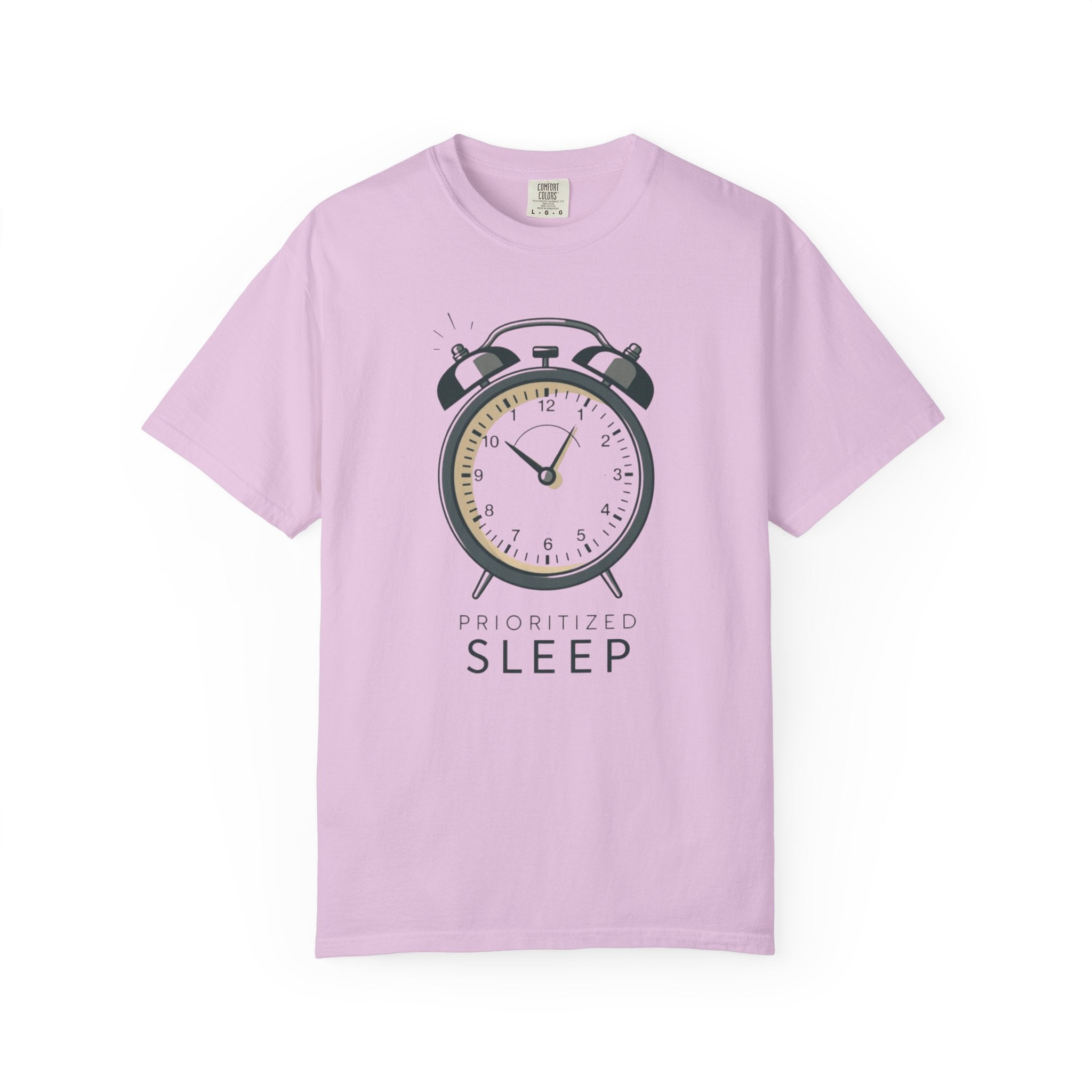 Prioritize Sleep T-Shirt — Retro Alarm Clock Graphic Tee