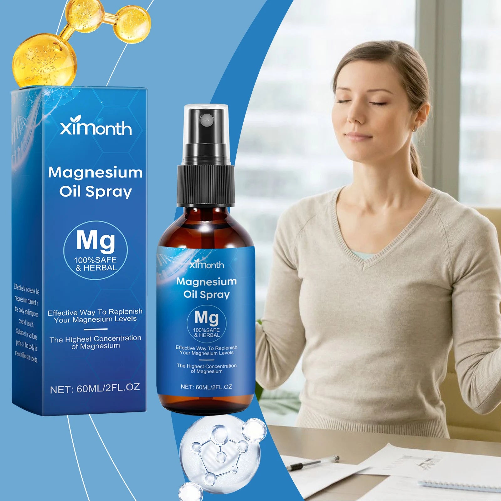 Magnesium Oil Spray – Essential Oil Blend for Muscle Relief, Relaxation & Better Sleep