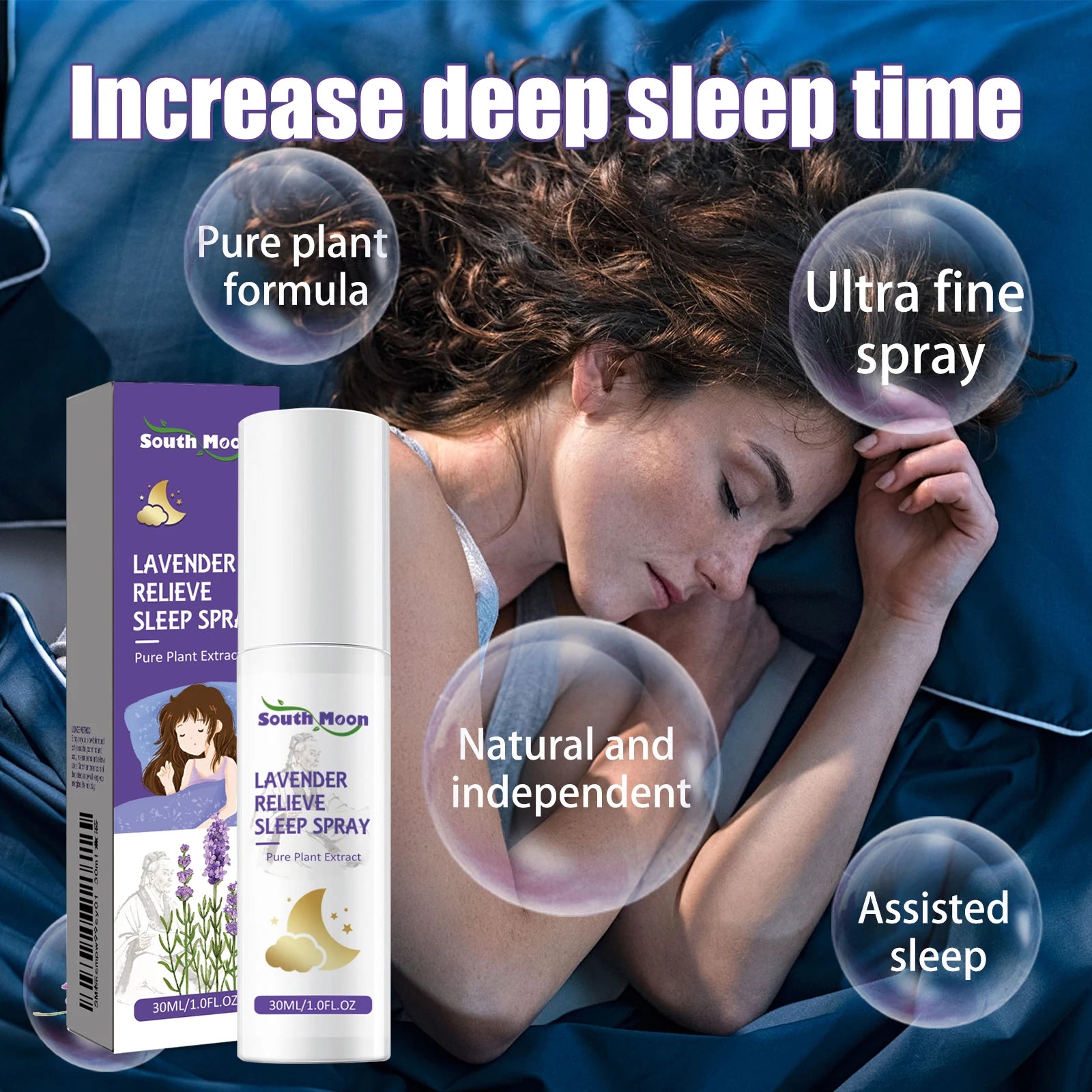 Lavender Sleep Spray – Pillow Mist for Stress Relief, Deep Sleep & Aromatherapy Relaxation