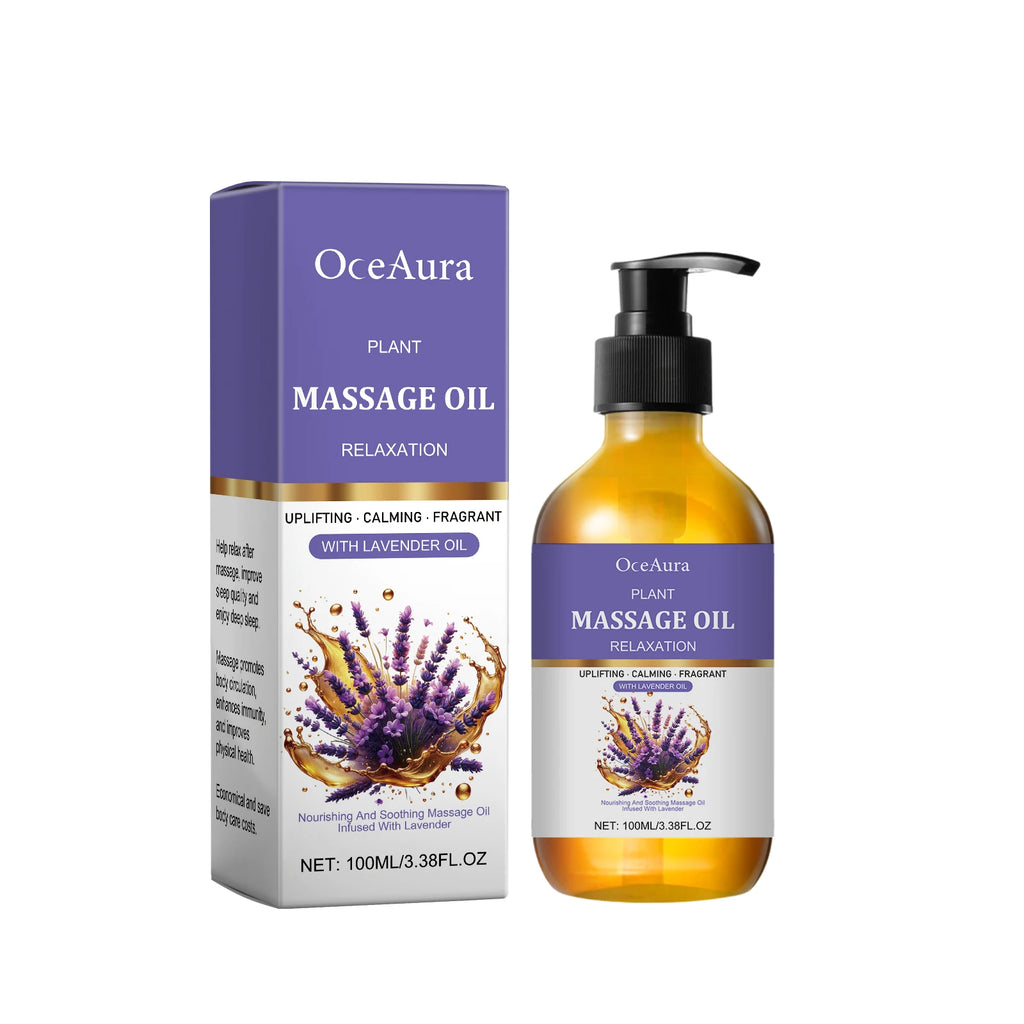 Lavender Body Oil – Aromatic Massage Oil for Stress Relief, Relaxation & Skin Hydration