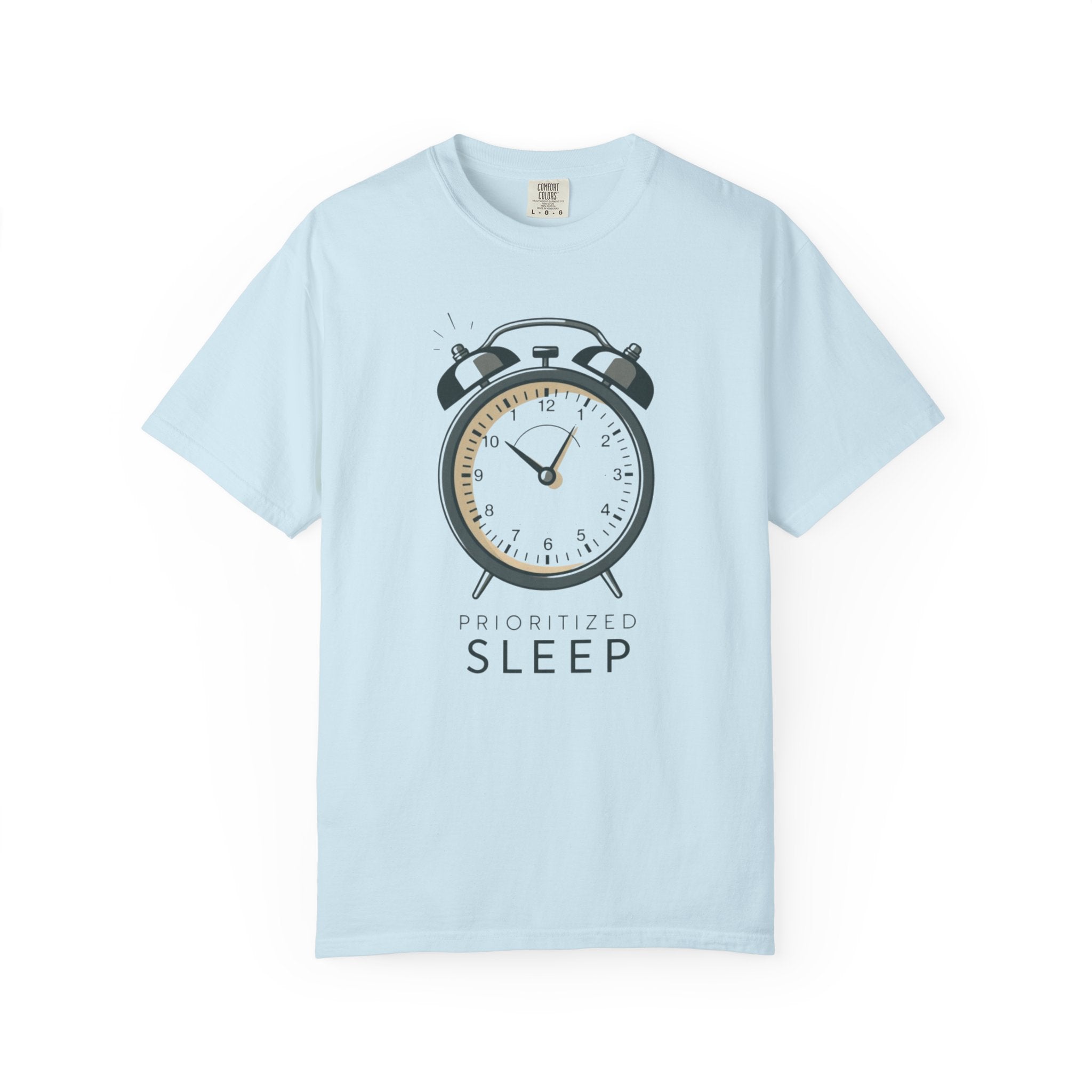 Prioritize Sleep T-Shirt — Retro Alarm Clock Graphic Tee