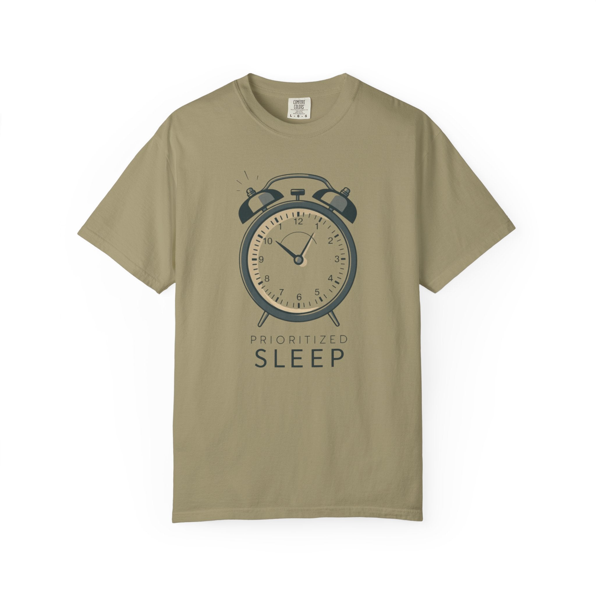 Prioritize Sleep T-Shirt — Retro Alarm Clock Graphic Tee