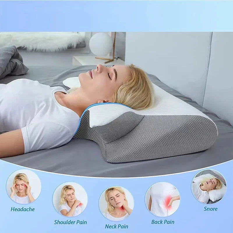 2-in-1 Ergonomic Memory Foam Sleep Pillow