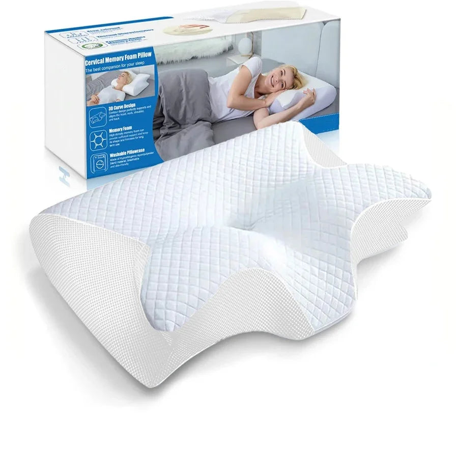 Butterfly Memory Foam Cervical Pillow for Neck & Shoulder Relief