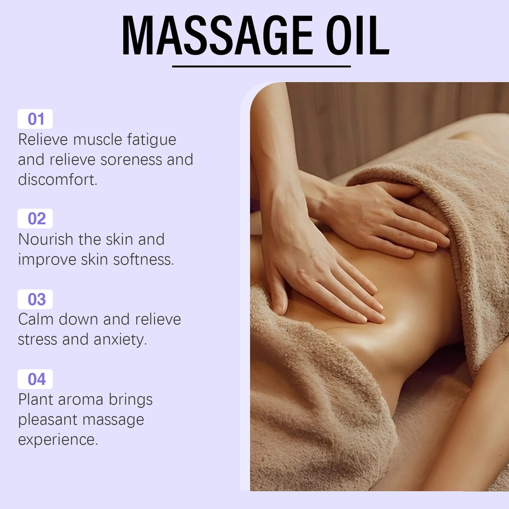 Lavender Body Oil – Aromatic Massage Oil for Stress Relief, Relaxation & Skin Hydration