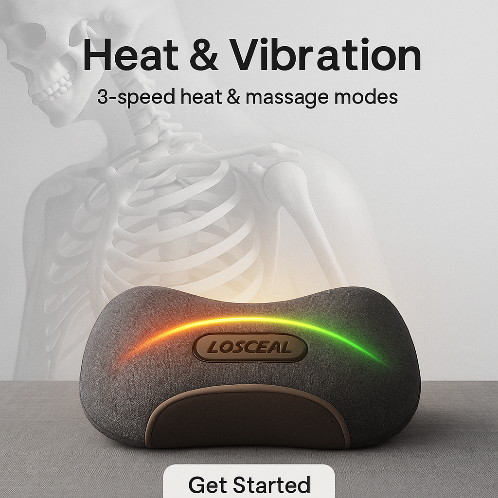 Electric Heated Memory Foam Neck & Spine Pillow