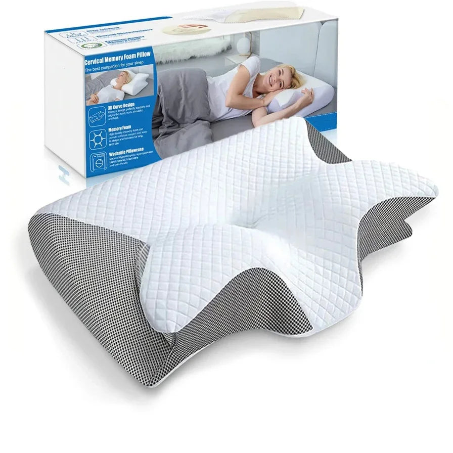 Butterfly Memory Foam Cervical Pillow for Neck & Shoulder Relief